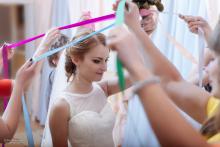 Фотосъемка свадьбы Михаила и Юлии в Круглом - букет невесты - церемония